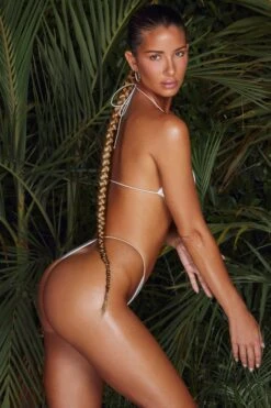 Ultra Thin Straps Thong Bikini Bottoms In White -Neena Swim NS0171 NS0238 5 Vasa Ultra Thin Straps Bottoms Micro Top 3