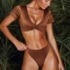 Twist Crop Top In Brown 1 Twist Crop Top In Brown -Neena Swim NS0172 NS0182 3 Malosi Luanda Brown High Waisted Bikini Bottoms Twist Crop Top 2084ce0f c534 434c bfd0 bca1a00ce675