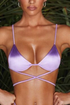 Cross Strap Bikini Top In Lilac -Neena Swim NS0174 NS0170 7 Luni Lilac Cross Strap Top Ruched Bottoms 1 46fe9c8f 76d2 450a 9dcb 97ac577ddd8b