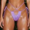 Side Tie Thong Bikini Bottoms In Lilac 1 Side Tie Thong Bikini Bottoms In Lilac -Neena Swim NS0177 NS0178 7 Teuila Lilac Underwire Ruched Bikini Top Side Tie Bikini Bottomscopy