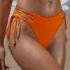 Lace Up Sides Beaded Brazilian Bikini Bottoms In Orange -Neena Swim NS0216 NS0220 4 Orange Keyhole Top Strappy Side Ties Bottoms 74f71ae7 7d58 40b5 bba7 c45a86242d28