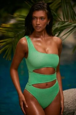 Cut Out Cheeky One Piece In Seafoam Green -Neena Swim NS0313 1 Seafoam Green Cut Out One Piece Cheeky Bottom