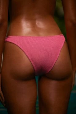 Mid Rise Cheeky Bikini Bottoms In Bubblegum Pink 19 Mid Rise Cheeky Bikini Bottoms In Bubblegum Pink -Neena Swim NS0318 NS0319 10 BubbleGum Pink Underwire Bikini Top Mid Rise Cheeky Bottoms