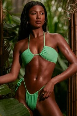 Multi-wear Drawstring Bikini Top In Seafoam Green -Neena Swim NS0320 3 Seafoam Green Drawstring Bikini Top